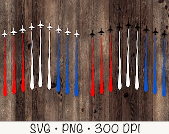 Avion du 4 juillet, survols d’avions patriotiques, armée de l’air, rouge, blanc et bleu, SVG, PNG, téléchargement numérique instantané