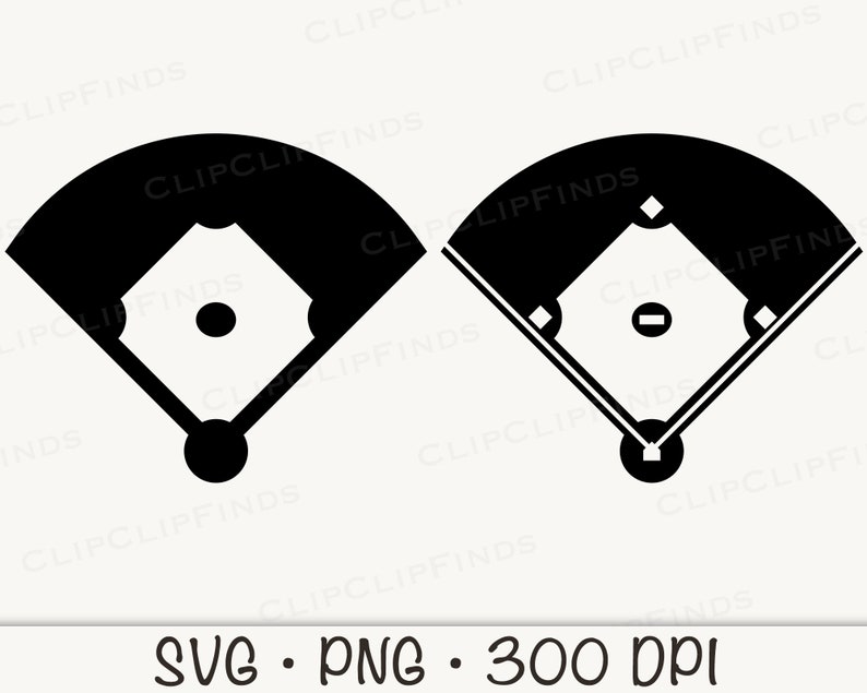 Baseball Field SVG, Baseball Diamond Field SVG PNG Instant Digital Download image 3