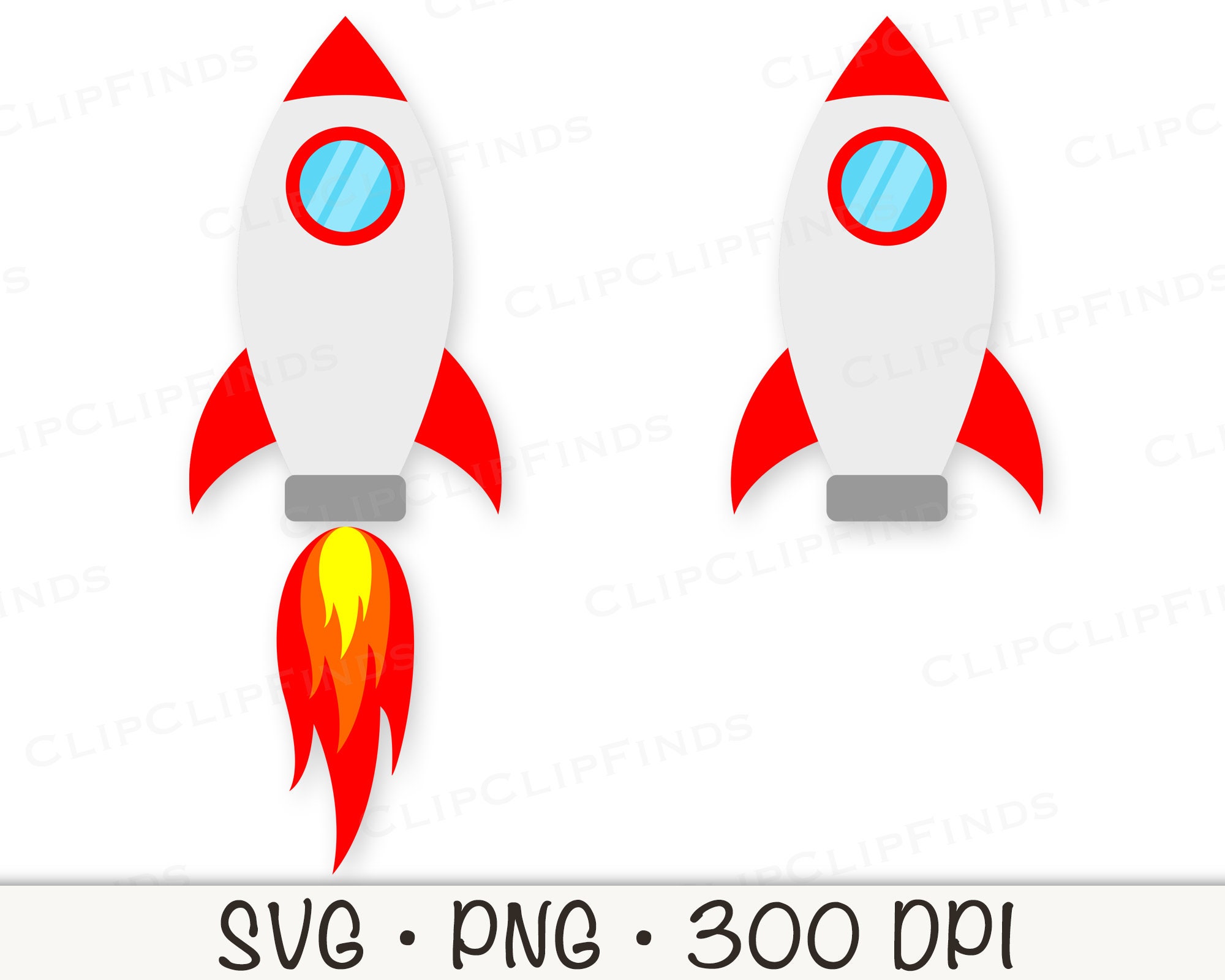 Space Rocket SVG Rocket Clipart PNG Instant Digital - Etsy