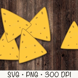 Nachos, Tortilla Chips, Plain Nachos, Single Nacho, Nachos SVG, Vector Cut file and PNG Transparent Background, Clip Art, Instant Download