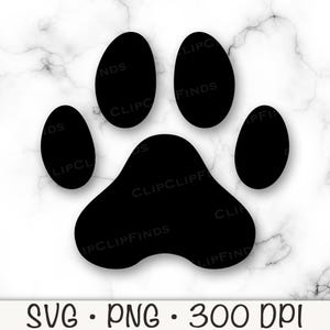 Dog Paw SVG, Dog Paw PNG, Dog Paw silhouet, Dog Paw Shape, Sublimatie, Digitale download