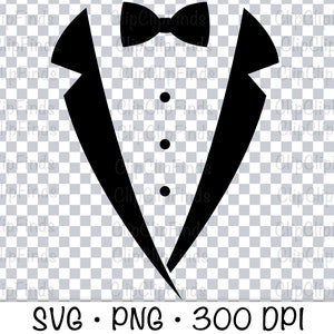Tuxedo Tux Bowtie Tux Collar SVG PNG Instant Digital - Etsy