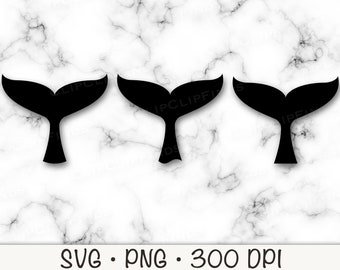 Whale Tail SVG, Whale Tail PNG, Whale Tail Silhouette, Instant Digital Download