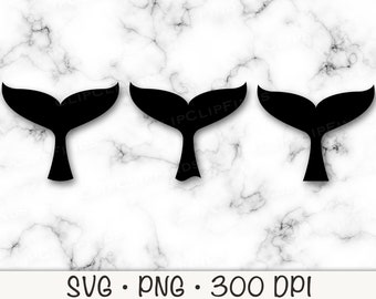 Whale Tail SVG PNG: Mermaid Silhouette (Digital Download)