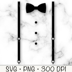 Bretelle SVG, Bretelle PNG, Papillon SVG, Bottoni, Silhouette di bretelle, Design per maglietta, Tutina, Sublimazione, Portatore dell'anello, Smoking, Digitale