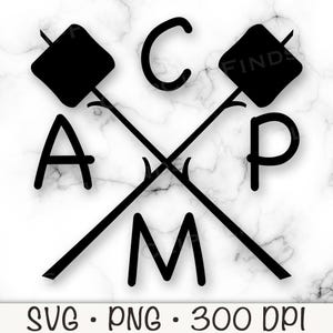 Camp, camp avec des bâtons de guimauve, SVG, PNG, sublimation, téléchargement numérique instantané