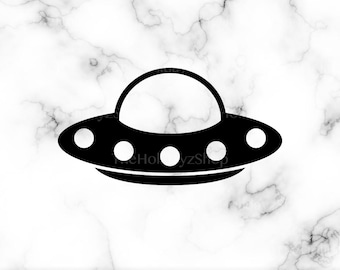 UFO SVG, Flying Saucer Png, Alien Spaceship SVG, Alien Png, Ufo Silhouette, Space, Out of this World, Orbit, Galaxy, Digital Download