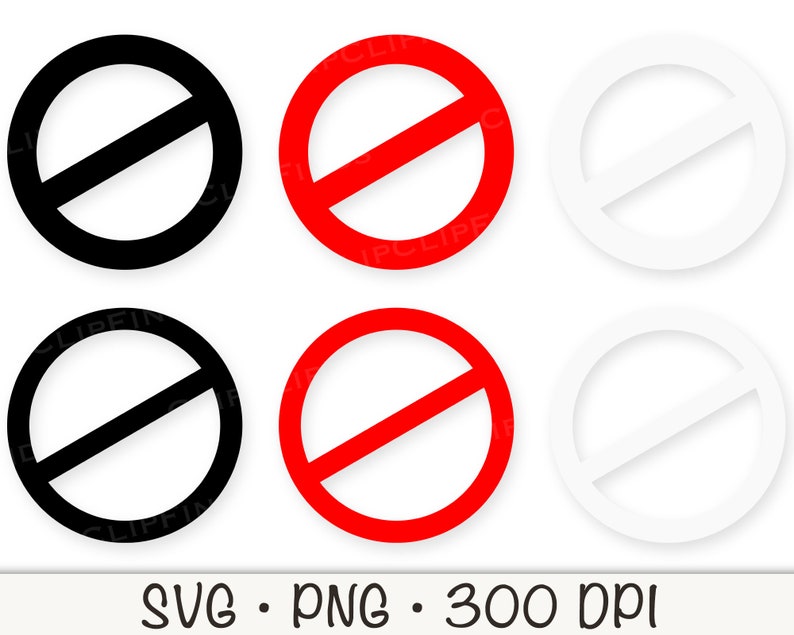 Do Not Symbol SVG Restriction Sign Prohibited Symbol Red Etsy UK