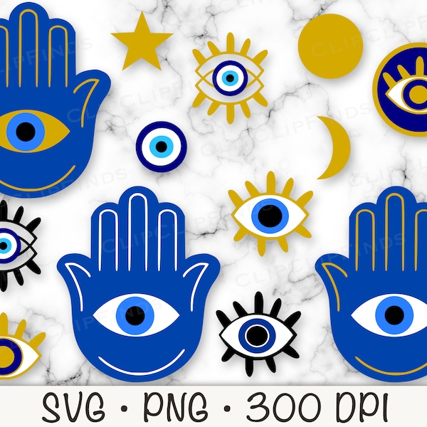 Evil Eye SVG, Evil Eye Hand, Evil Eye PNG, Vector Cut File, Transparent Background Sublimation, Clip Art, Instant Digital Download