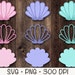 Seashell SVG, Seashell Outline, Solid Seashell, Cute Pastel Seashells ...