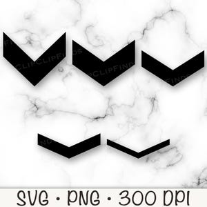 Chevron Arrows SVG, Chevron Individual Shapes, Chevron PNG, Chevron Bundle Shapes, Geometric Element Shapes, Vector, Digital Download File