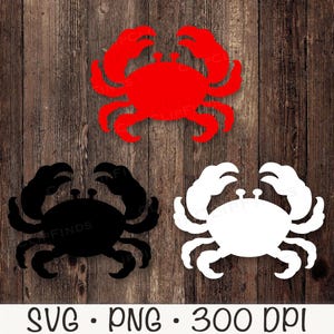 SVG krab, krab png, krab clipart, rode krab, witte krab, krab silhouet, sublimatie, digitaal downloadbestand