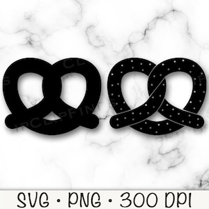 Pretzel SVG, Pretzel PNG, Pretzel Silhouette, Vettore, Download digitale istantaneo
