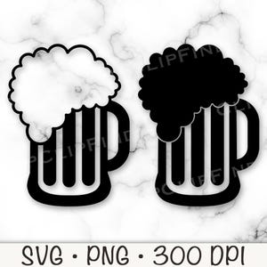 Beer Mug SVG, Beer Mug PNG, Beer Clipart, Beer Silhouette, Alcohol SVG, Beer Jug, Cheers, Chug, Cerveza, Digital Download