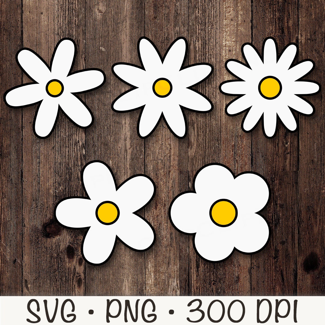 Daisy SVG, Daisy PNG, Daisy Clipart, Daisy Bundle Pack
