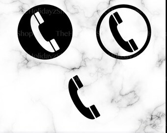 Icona telefono vintage SVG, telefono retrò PNG, maniglia del telefono, segno, simbolo, logo, vettoriale, file digitale scaricabile