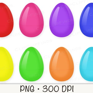 Plastic Colorful Fillable Easter Eggs PNG Clipart, Bright Colorful ...