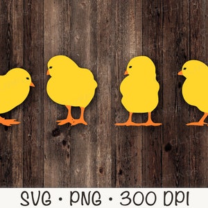 Poussins SVG, Bébé Poulet PNG, Bébé Poussins Clipart, Téléchargement numérique instantané