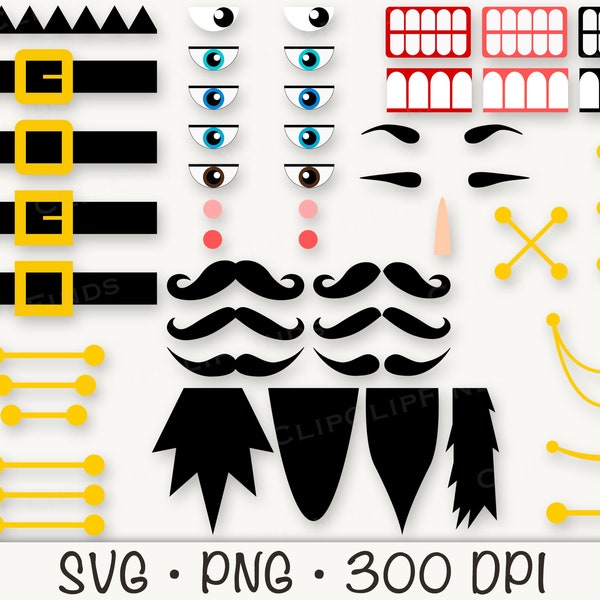 Nutcracker Elements, DIY Nutcracker SVG PNG, Sublimation, Instant Digital Download