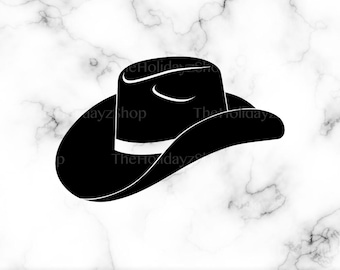 Cappello da cowboy SVG, PNG, vettoriale, western, rodeo, cowgirl, sublimazione, file digitale scaricabile