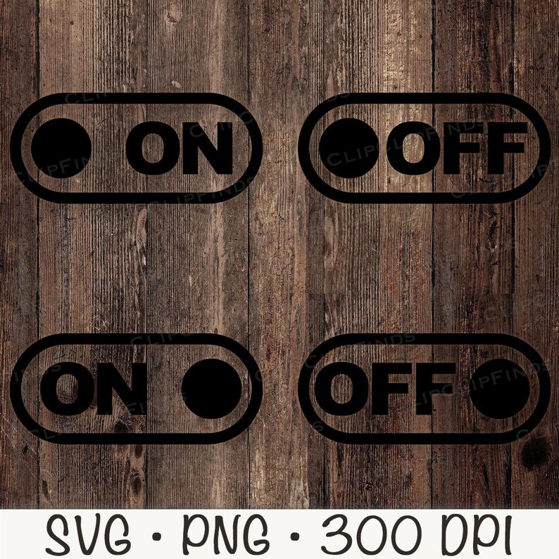 Mode on SVG, Mode off SVG, Toggle Switch, Bundle, Power on and Off, PNG ...