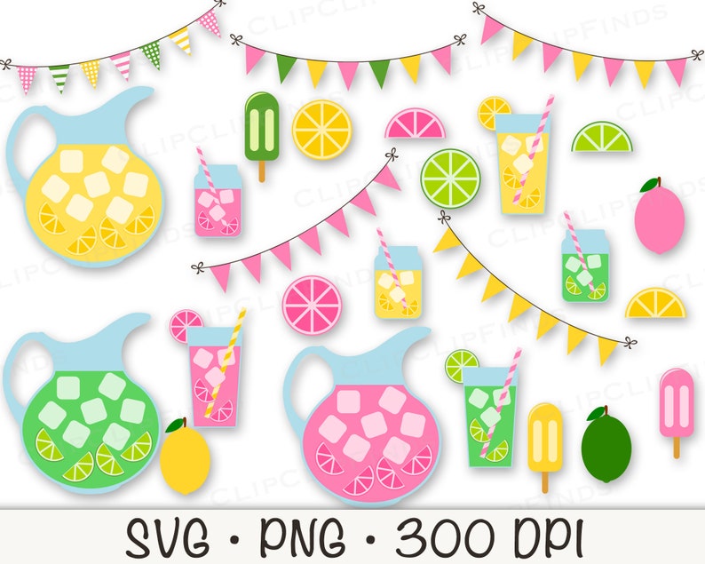 Lemonade SVG PNG Clip Art Instant Digital Download - Etsy