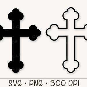 Cross SVG, Cross Outline PNG, St. Nicholas Cross, Vector Cut File ...