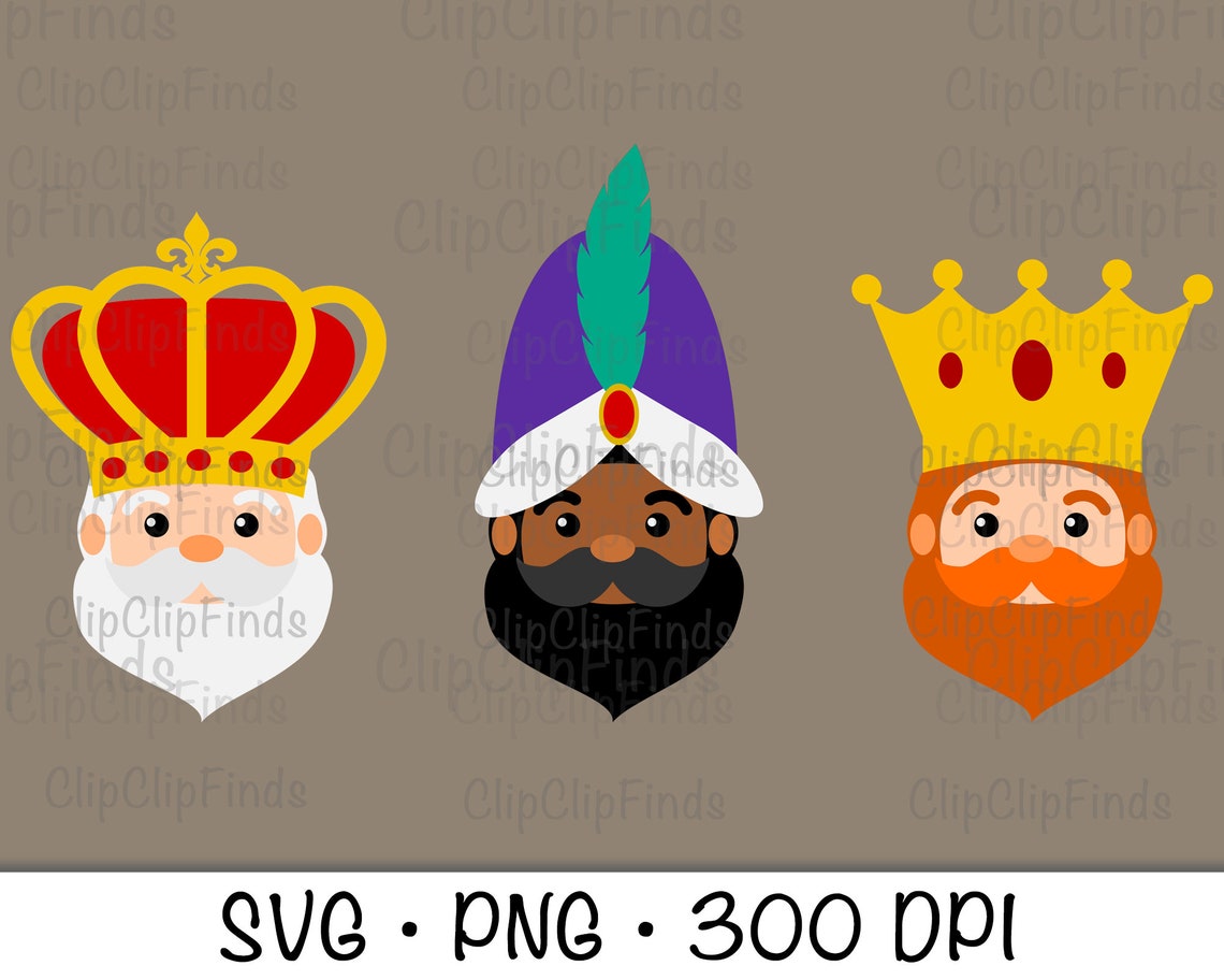 3 Kings Cute Three Kings Three Wise Men Los Tres Reyes Etsy