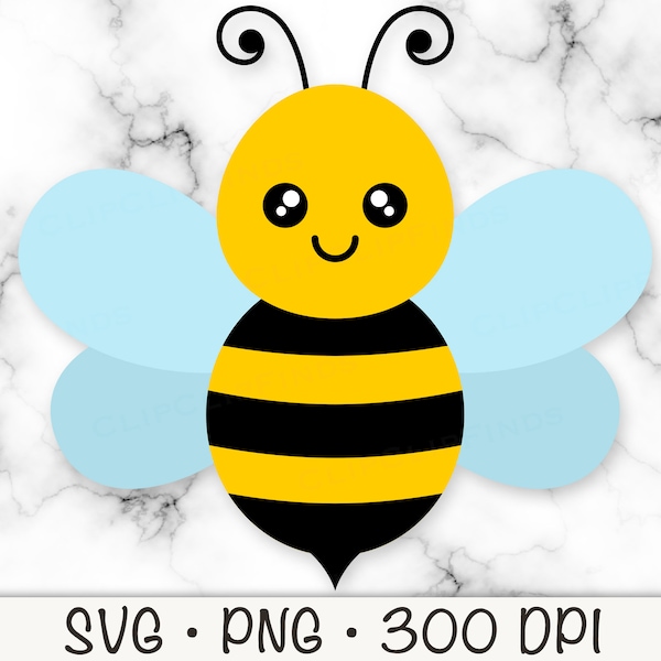 Bee SVG, Cute Bee PNG, Honey Bee, Bumble Bee, Bee Clipart, Boy Bee, Instant Digital Download