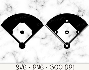 SVG de champ de base-ball, champ de diamant de base-ball | SVGPNG | Téléchargement numérique instantané