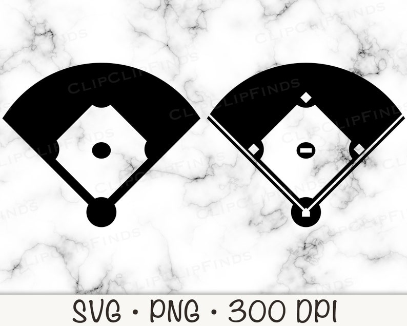 Baseball Field SVG, Baseball Diamond Field SVG PNG Instant Digital Download image 1