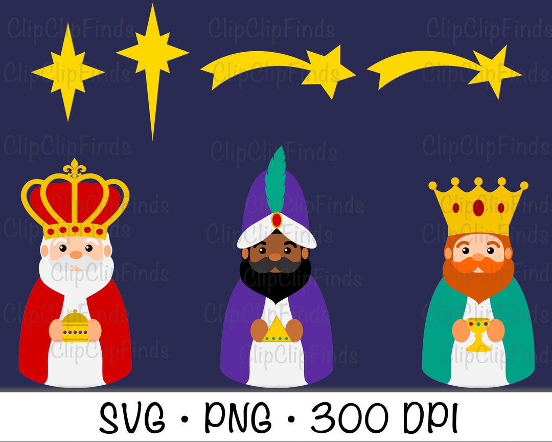 3 Kings Cute 3 Kings 3 Wise Men Nativity Star Tres Reyes Etsy