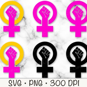 Girl Power, Feminist, Erhöhte Faust, Frauenrechte, geballte Faust, weibliches Symbol, Abstimmung, SVG, PNG, Sublimation, sofortiger digitaler Download