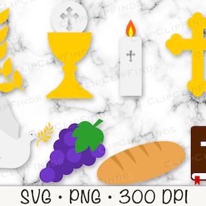 First Communion Bundle, SVG PNG, Instant Digital Download - Etsy