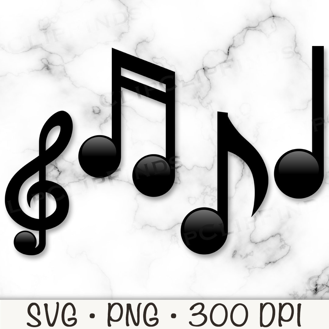 Musical Notes SVG, Vector Cut Files, Musical Notes PNG, Transparent ...