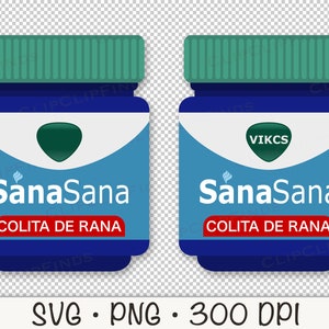 May include: Two blue plastic bottles with green lids and white labels. The labels read "SanaSana Colita de Rana" and feature a green leaf logo. The bottles are for a product called "SanaSana".