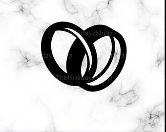 Fedi nuziali intrecciate SVG, fede nuziale intrecciata PNG, vettoriale, Cricut, sposi, signor e signora, file digitale scaricabile