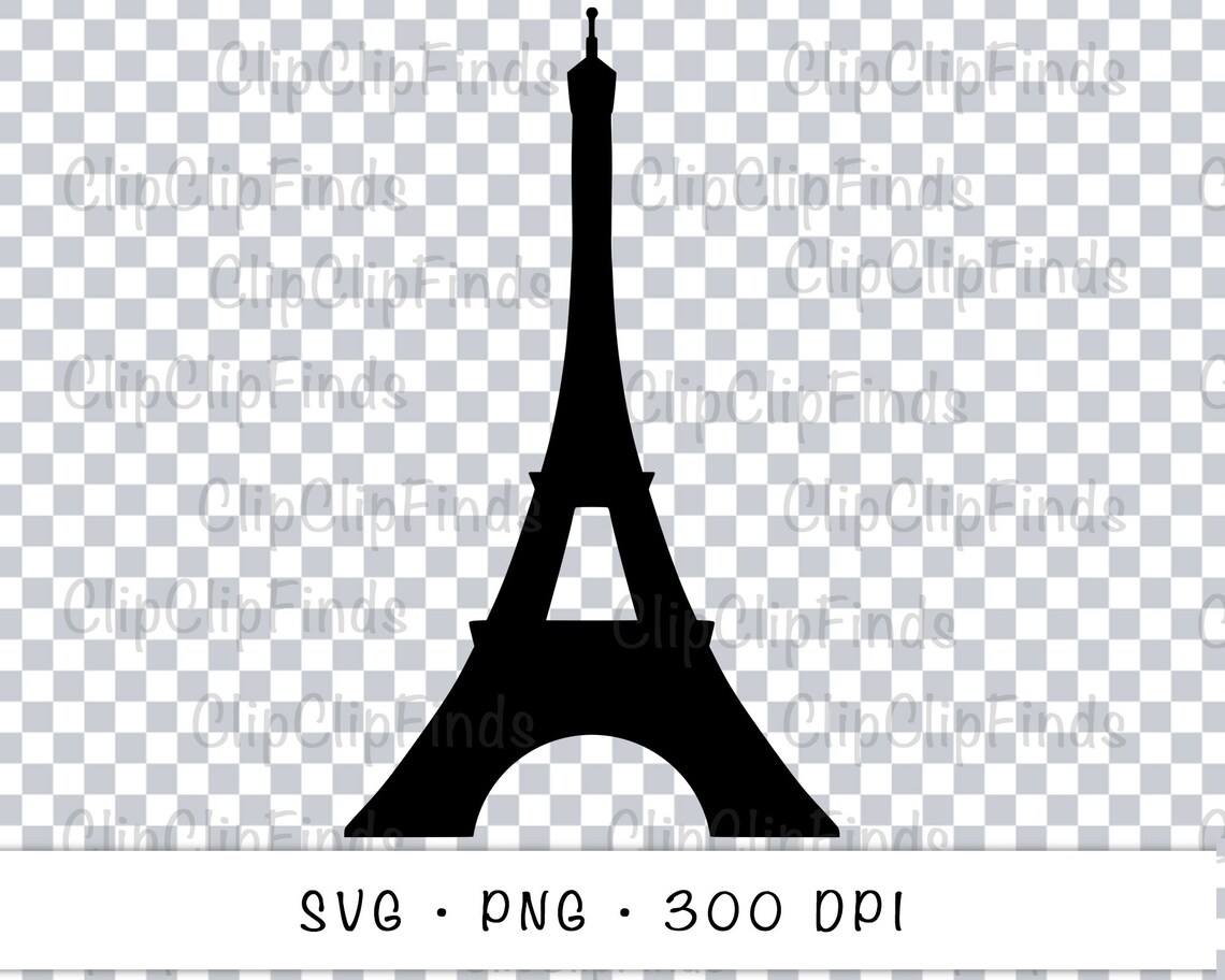 Eiffel Tower SVG Vector Cut File and PNG Transparent | Etsy