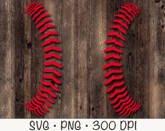 Baseball Stitching SVG, Baseball Stitches PNG, Laces, Thread, Transparent Background, Clip Art, Sublimation, Instant Download