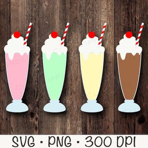 Milchshake SVG, Milchshake PNG, Milchshake Clip Art, sofortiger digitaler Download