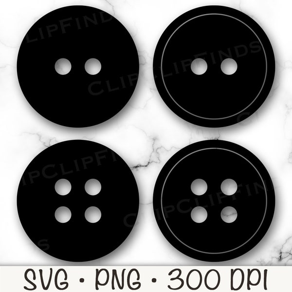 Button SVG, Button PNG, Button Clipart, Sewing Button, Button Silhouette, Button Vector, Clothing Button, Instant Digital Download