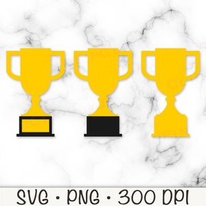 Trophäe SVG, Trophäe PNG, Trophäe Clipart, Trophäe für den ersten Preis, sofortiger digitaler Download