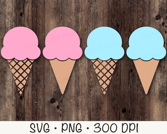 Large Assorted Color Creative Foam Cut-Outs - Ice Cream Cone