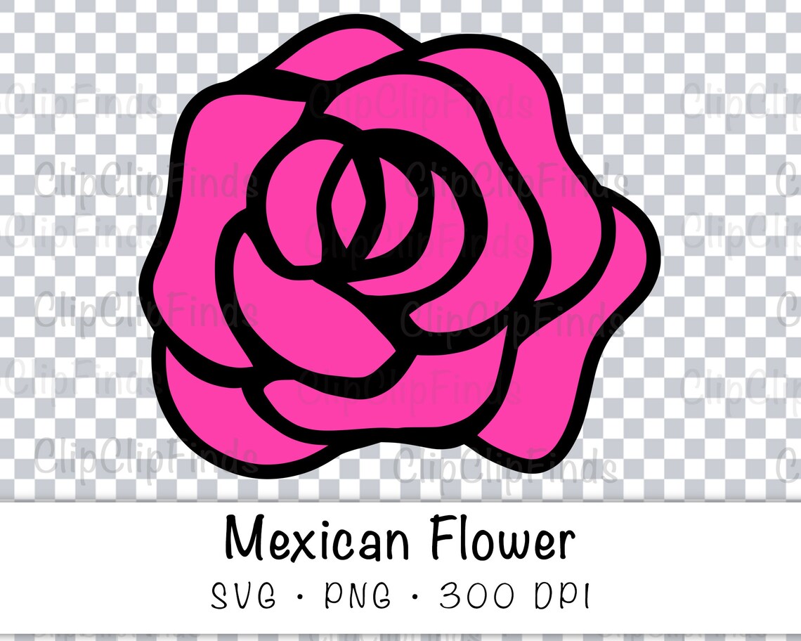 Mexican Flower Flower Rose SVG Vector Cut file PNG | Etsy
