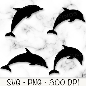 Delfine SVG, Delfine PNG, Delfine Silhouette, springende Delfine, Delfine Clipart, Delfine Bundle-Pack, Urlaub, Kreuzfahrt, digitaler Download