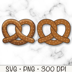 Pretzel SVG, Pretzel PNG, Pretzel Clipart, Download digitale istantaneo