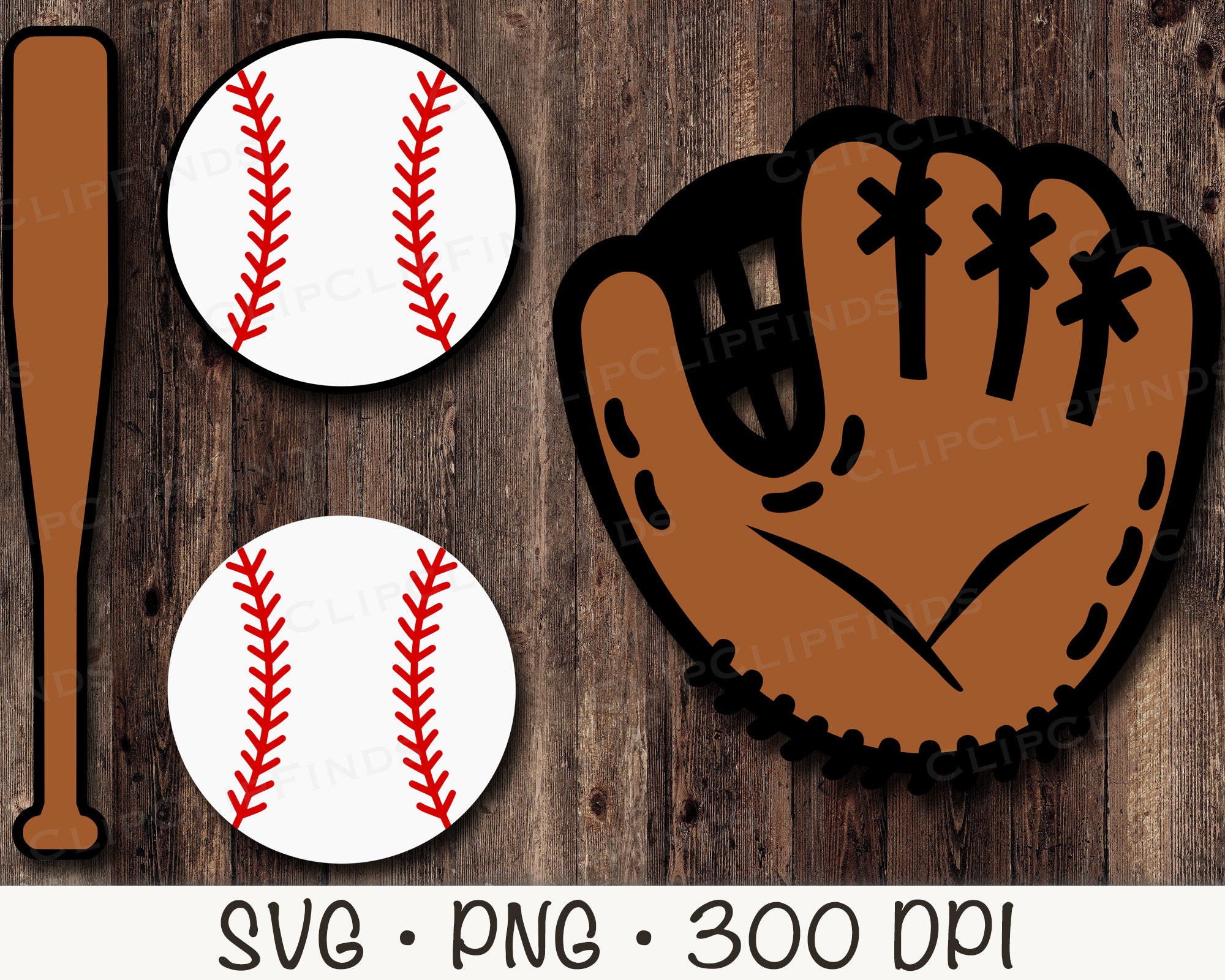 Baseball Baseball Bat Baseball Glove SVG PNG Instant Etsy