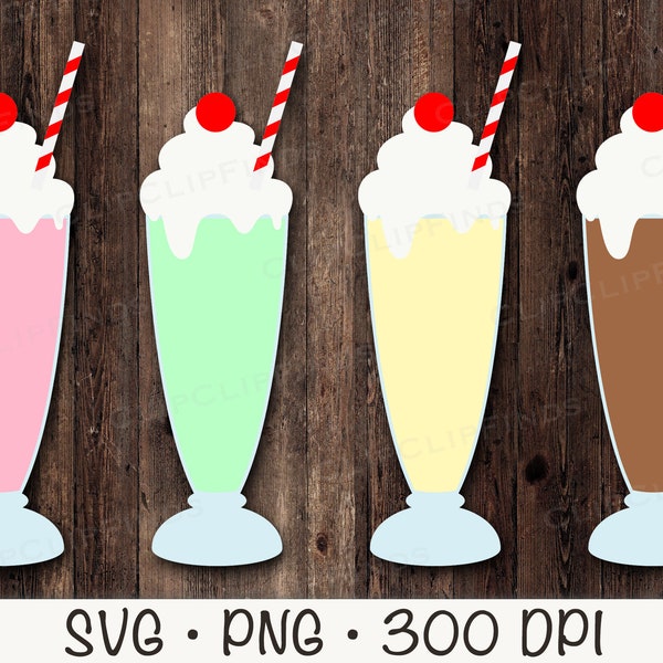 Milkshake SVG, Milkshake PNG, Milkshake Clip Art, Instant Digital Download