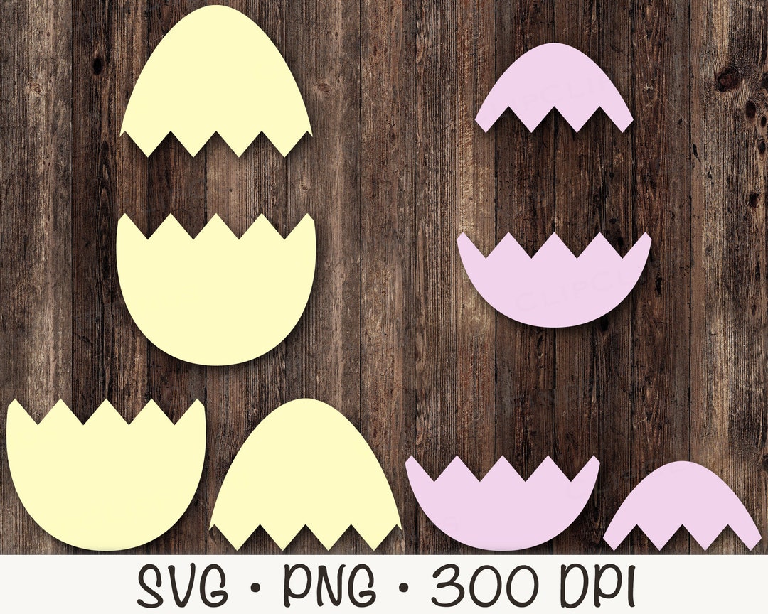 Cracked Egg SVG, Hatched Egg SVG, Cracked Easter Egg Clipart, Egg ...