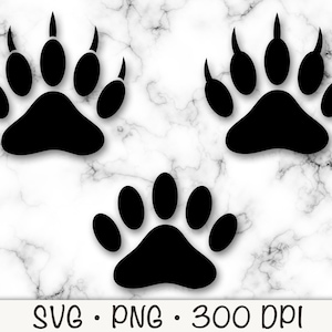 Bear Paw SVG, Bear Paw PNG, Bear Paw silhouet, Instant Digitale Download